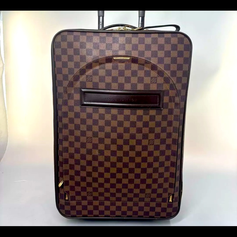 Louis Vuitton Damier Ebene Rolling Carry-On Luggage Brown